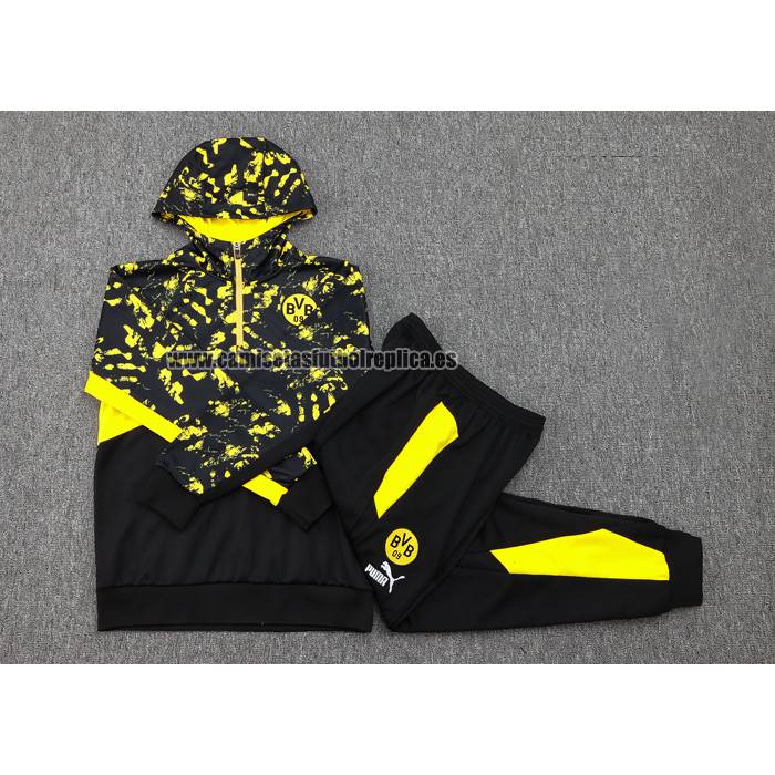 Chandal de Sudadera del Borussia Dortmund 2023-24 Negro y Amarillo